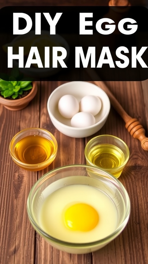 Revitalizing Egg Hair Mask for Damaged Hair